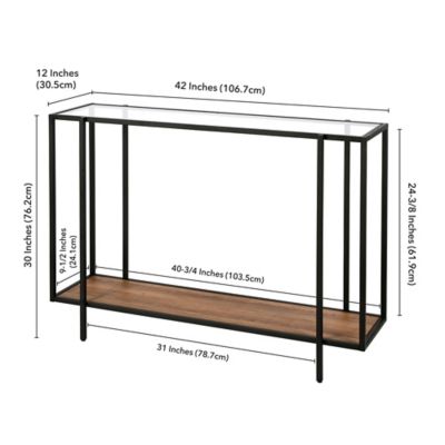 Image showing  Vireo Accent Table with Shelf, Blackened Bronze
