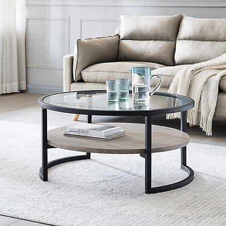 Hudson&Canal Winston Round Coffee Table