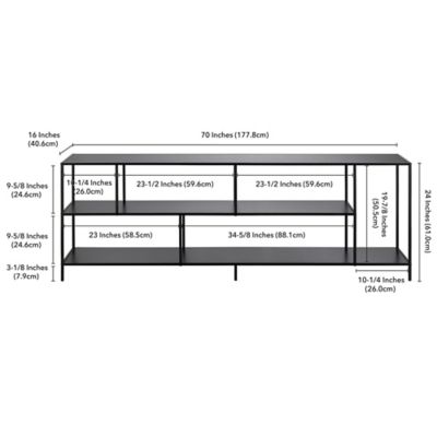 Image showing  Winthrop TV Stand with Metal Shelves for TVs Up to 70 in.