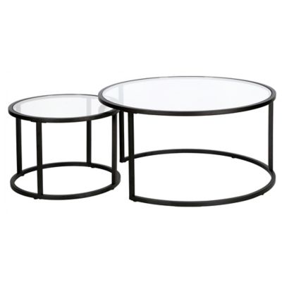 Image showing  Watson Round Nesting Coffee Tables, Satin Nickel