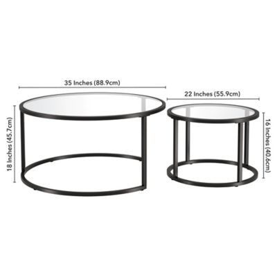 Image showing  Watson Round Nesting Coffee Tables, Satin Nickel