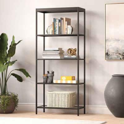 Hudson&Canal 5-Tier Alexis Bookcase, 30 in. W