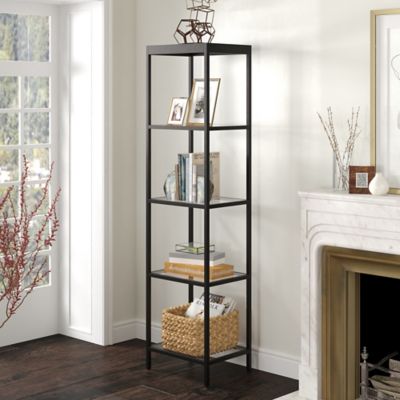 Hudson&Canal 5-Tier Alexis Bookcase, 18 in. W