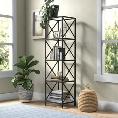 Hudson&Canal 4-Tier Celine Bookcase, 18 in. W