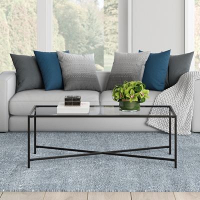 Image showing  Henley Rectangular Coffee Table with Glass Top