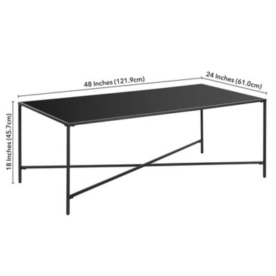 Image showing  Henley Rectangular Coffee Table with Metal Top