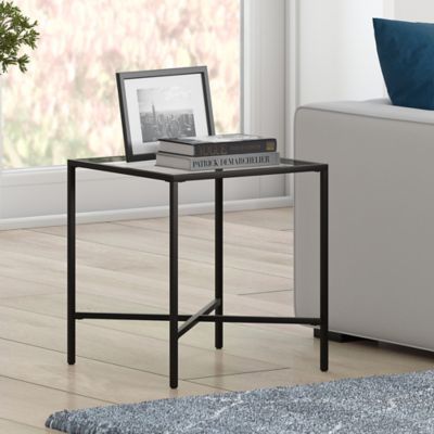 Hudson&Canal Henley Side Table with Glass Tabletop