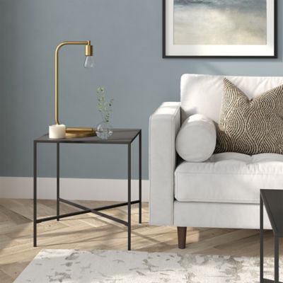 Hudson&Canal Henley Side Table with Metal Tabletop