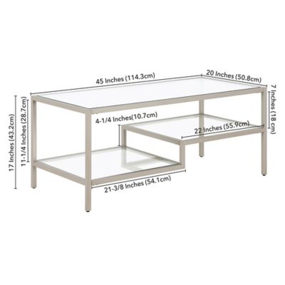 Image showing  Lovett Rectangular Coffee Table, Satin Nickel