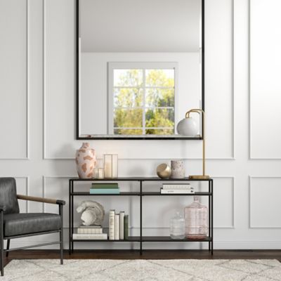 Image showing  Sivil Console Table with Metal Shelves, 55 in.