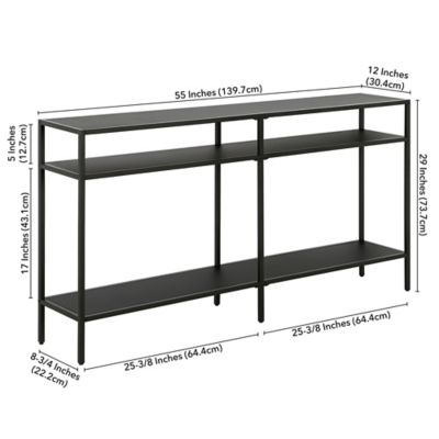Image showing  Sivil Console Table with Metal Shelves, 55 in.