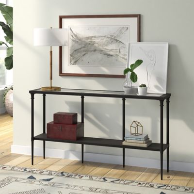 Image showing  Nellie Console Table with Solid Metal Shelf, 55 in.