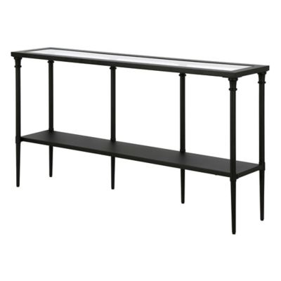 Image showing 5 th Hudson&Canal Nellie Console Table with Solid Metal Shelf, 55 in.
