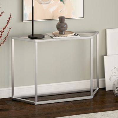 Hudson&Canal Levi Silver Console Table, 44 in.