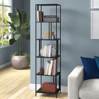 Hudson&Canal 6-Shelf Ernest Bookcase