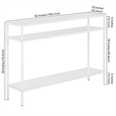 Image showing  Ricardo Console Table with Metal Shelves