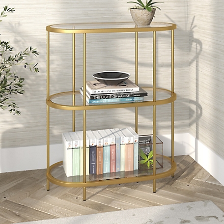 Hudson&Canal Leif Oval Bookcase