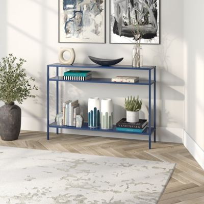 Image showing  Ricardo Console Table with Metal Shelves