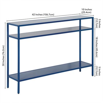 Image showing  Ricardo Console Table with Metal Shelves