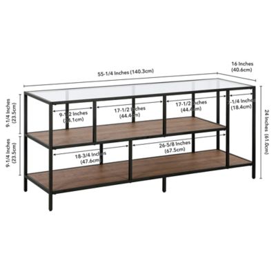 Image showing  Winthrop Metal 3-Shelf TV Stand for TVs Up to 55 in.