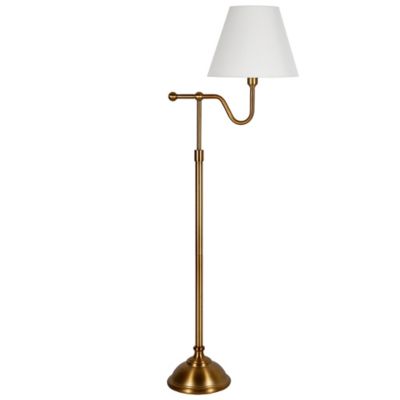 Image showing  63 in. Wellesley Floor Lamp with Empire Shade, Brass