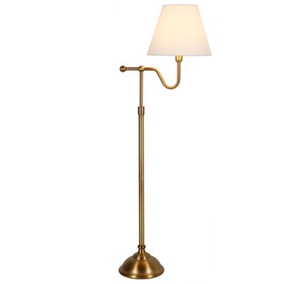 Image showing  63 in. Wellesley Floor Lamp with Empire Shade, Brass