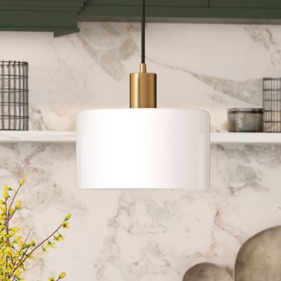 Hudson&Canal Henri Brass Pendant Lamp