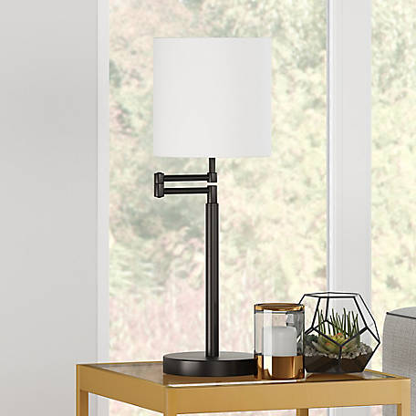 Hudson C Moby Swing Arm Table Lamp, Side Table With Swing Arm Lamp