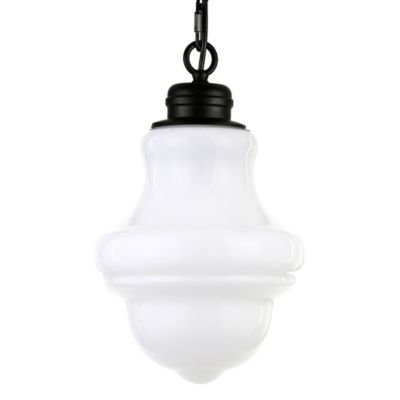 Image showing 1 th Hudson&Canal 1-Light Annie Glass Pendant Light, Milk White