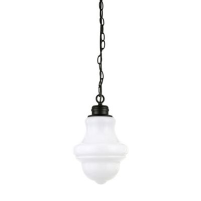 Image showing 6 th Hudson&Canal 1-Light Annie Glass Pendant Light, Milk White