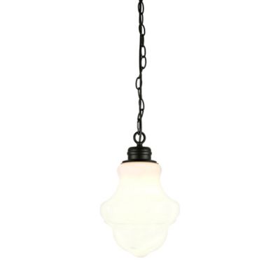 Image showing 7 th Hudson&Canal 1-Light Annie Glass Pendant Light, Milk White