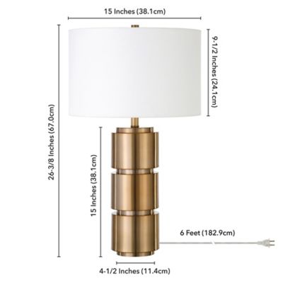 Image showing  Campbell Table Lamp, 27 in., Brass