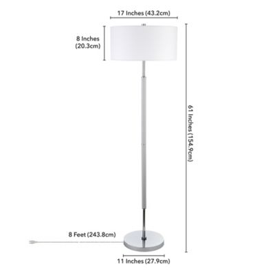 Image showing  61.5 in. Simone 2-Bulb Floor Lamp, Gray
