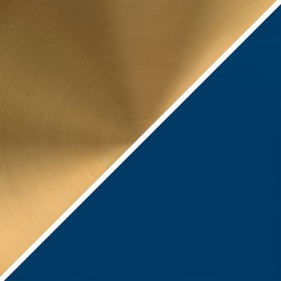 Image showing 5 th Hudson&Canal 61.5 in. Simone 2-Bulb Floor Lamp, Blue/Brass