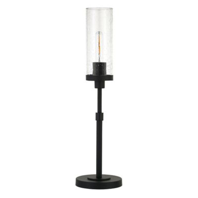 Image showing  26.68 in. Frieda Table Lamp with Glass Shade, Blackened Bronze
