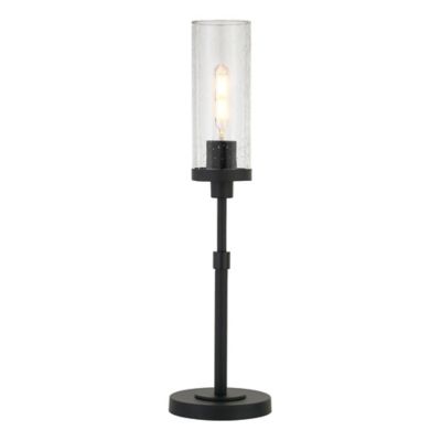 Image showing  26.68 in. Frieda Table Lamp with Glass Shade, Blackened Bronze