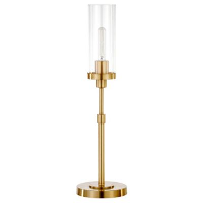 Image showing  26.68 in. Frieda Table Lamp with Glass Shade, Brass