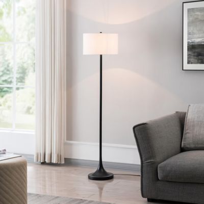 Hudson&Canal 62 in. Josephine Floor Lamp, Blackened Bronze