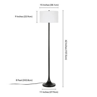 Image showing  62 in. Josephine Floor Lamp, Blackened Bronze