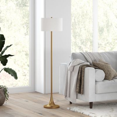 Hudson&Canal 62 in. Josephine Floor Lamp, Brass