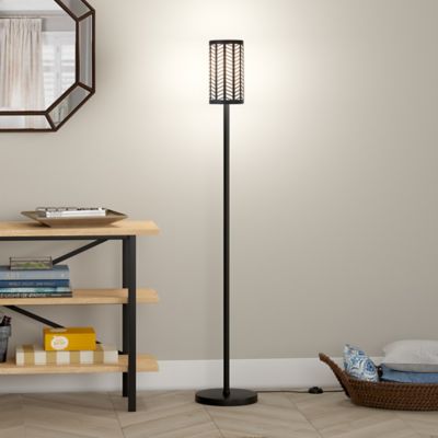 Image showing  63.5 in. Delia Blackened Bronze Floor Lamp