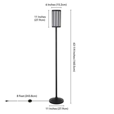 Image showing  63.5 in. Delia Blackened Bronze Floor Lamp