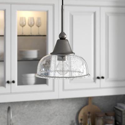 Hudson&Canal Magnolia Seeded Glass Pendant Light