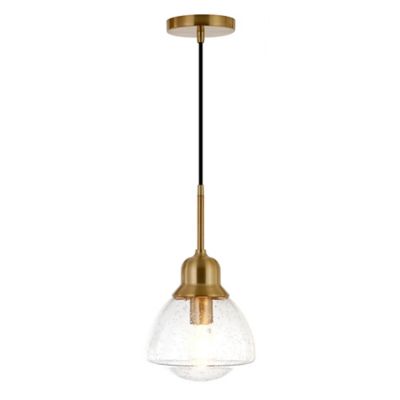 Image showing  1-Light Brooks Glass Globe Pendant Light, Brass