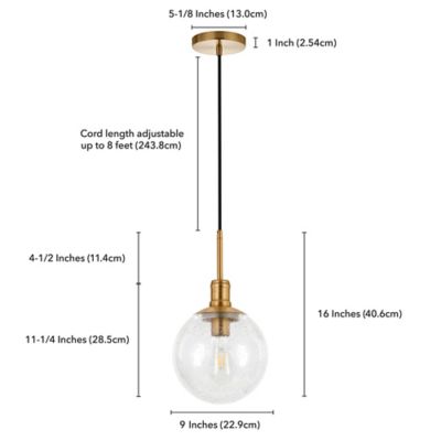 Image showing  Walker Seeded Glass Pendant Light