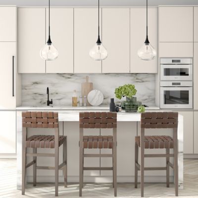 Image showing  1-Light Ida Glass Pendant Light, Matte Black