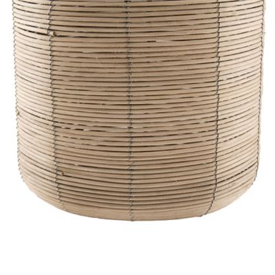 Image showing 8 th Hudson&Canal 20.5 in. Jolina Petite Rattan Table Lamp, Rattan and Brass