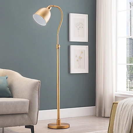 Hudson&Canal 68 in. Vincent Floor Lamp, Brass
