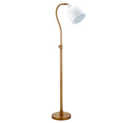 Image showing  68 in. Vincent Floor Lamp, Brass/White Shade