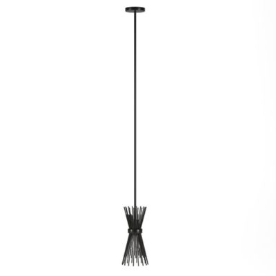 Image showing  1-Light Andromeda Starburst Pendant Light, Blackened Bronze
